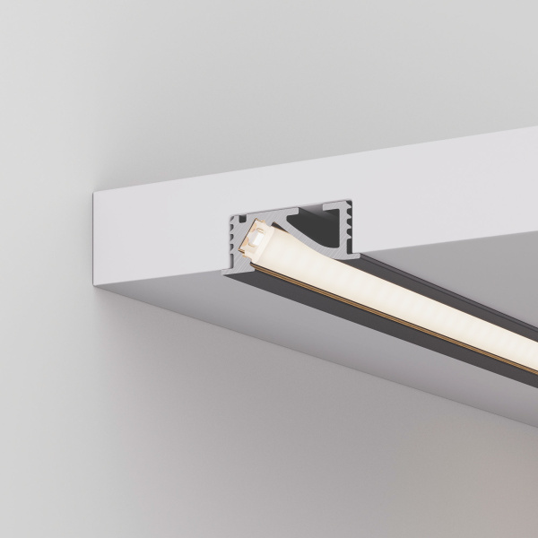 Профиль SL-BEVEL-W21-F-2000 ANOD BLACK (Arlight, Алюминий)