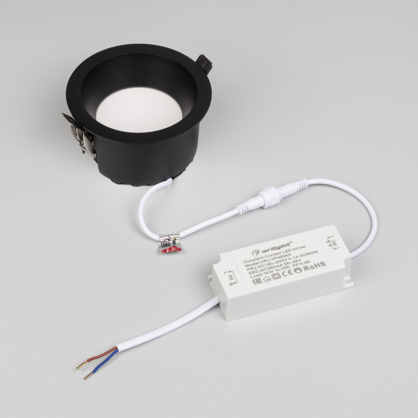 Светильник MS-DROP-BUILT-R105-14W Warm2700 (BK, 85 deg, 230V) (Arlight, IP54 Металл, 5 лет)