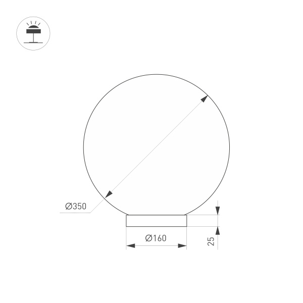 Светильник SP-SILKA-TAB-R350-11W Warm2700 (WH, 330 deg, TOUCH-DIM) (Arlight, IP20, Натуральный шелк, 3 года)