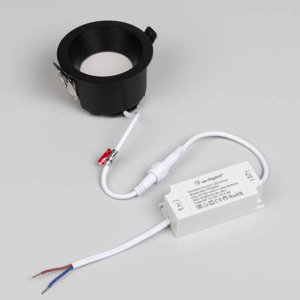 Светильник MS-DROP-BUILT-R84-8W Warm2700 (BK, 85 deg, 230V) (Arlight, IP54 Металл, 5 лет)