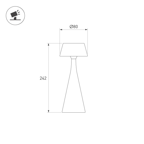 Светильник SP-TOMMY-TAB-2W Warm3000-MIX (WH, 154 deg) (Arlight, IP54 Металл, 2 года)