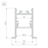 Профиль SL-COMFORT-3542-F-2000 ANOD BLACK (Arlight, Алюминий)