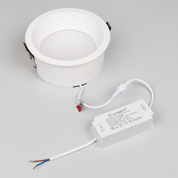 Светильник MS-DROP-BUILT-R158-30W Day4000 (WH, 90 deg, 230V) (Arlight, IP54 Металл, 5 лет)