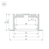 Профиль с экраном SL-LINIA62-F-2500 WHITE+OPAL (Arlight, Алюминий)