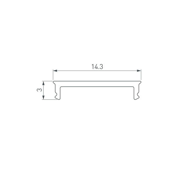 Экран SL-SLIM15-H10-W14-2000 OPAL (Arlight, Пластик)