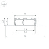 Профиль KLUS-POWER-W50H16-F-HIDE-2000 (Arlight, Алюминий)