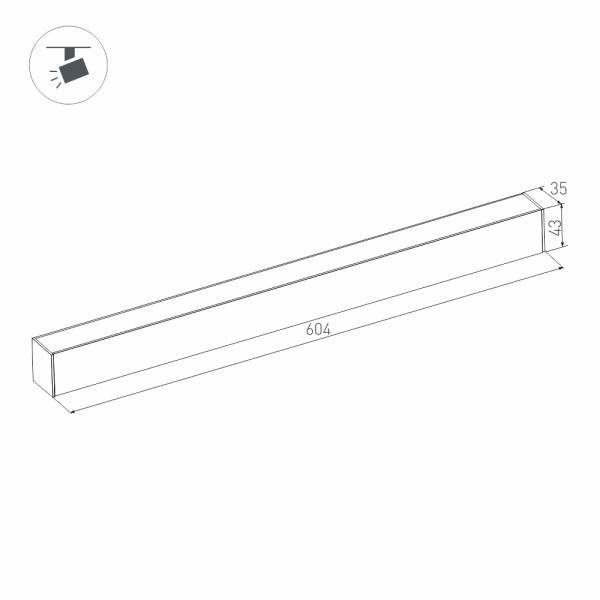 Светильник MAG-FLAT-45-L605-18W Day4000 (WH, 100 deg, 24V) (Arlight, IP20 Металл, 5 лет)