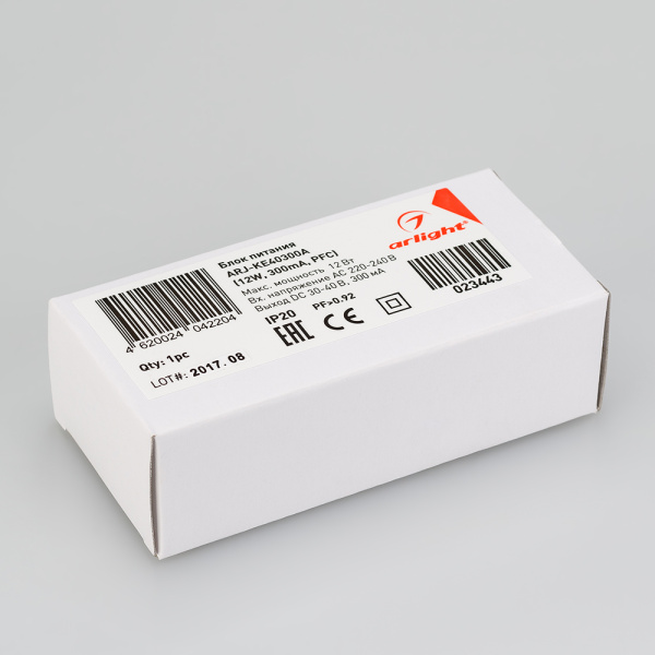 Блок питания ARJ-KE40300A (12W, 300mA, PFC) (Arlight, IP20 Пластик, 5 лет)