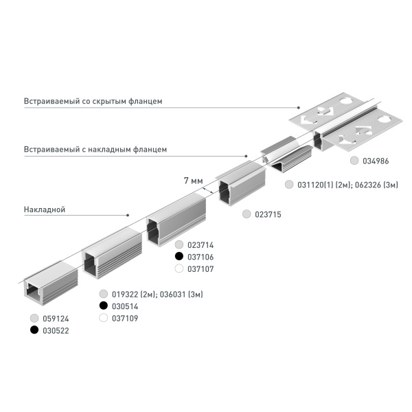 Профиль SL-MINI-8-H6-2000 ANOD (Arlight, Алюминий)