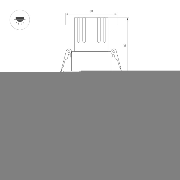 Светильник MS-FLOW-BUILT-S157x85-2x12W Warm3000 (BK, 55 deg, 230V) (Arlight, IP20 Металл, 5 лет)