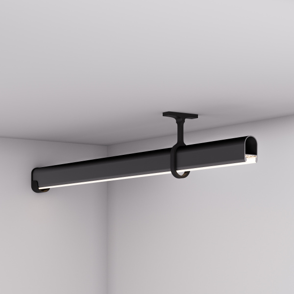 Профиль WARDROBE-1930-2000 ANOD BLACK (Arlight, Алюминий)