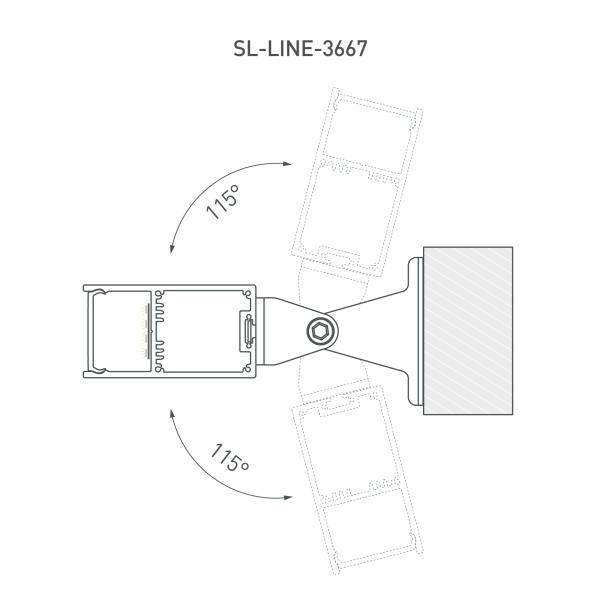 Профиль с экраном SL-LINE-3667-2500 WHITE+OPAL (Arlight, Алюминий)
