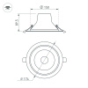 Светильник LTD-REFLEX-R175-20W Warm3000 (WH, 50 deg) (Arlight, IP20 Металл, 3 года)