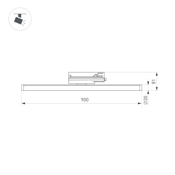 Светильник LGD-TUBE-TURN-4TR-L900-30W Day4000 (WH, 180 deg, 230V) (Arlight, IP20 Металл, 3 года)