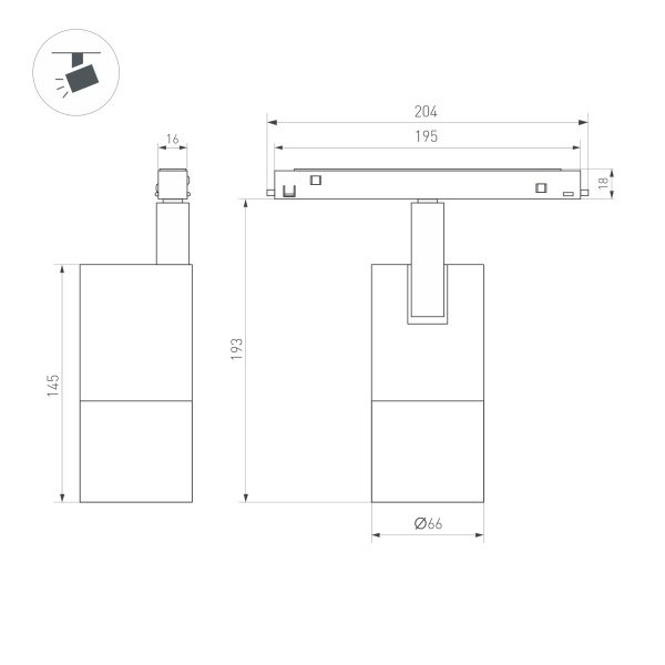 Светильник MAG-FLEX-SPOT-ZOOM-R65-15W Warm3000 (BK, 34-60 deg, 48V) (Arlight, IP20 Металл, 5 лет)