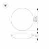 Светильник CL-FRISBEE-MOTION-R300-18W Day4000 (WH, 180 deg, 230V) (Arlight, IP54 Пластик, 3 года)