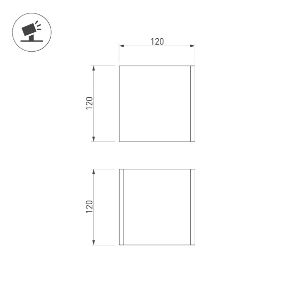 Светильник LGD-PERAN-WALL-S120x120-6W Warm3000 (Beige red, 0-80 deg, 230V) (Arlight, IP65 Бетон, 3 года)
