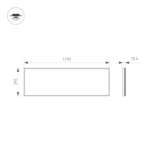 Панель IM-300x1200A-40W Warm White (Arlight, IP40 Металл, 3 года)