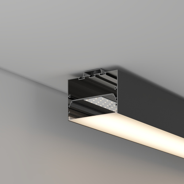 Профиль POWER-W100H70-2000 BLACK (Arlight, Алюминий)