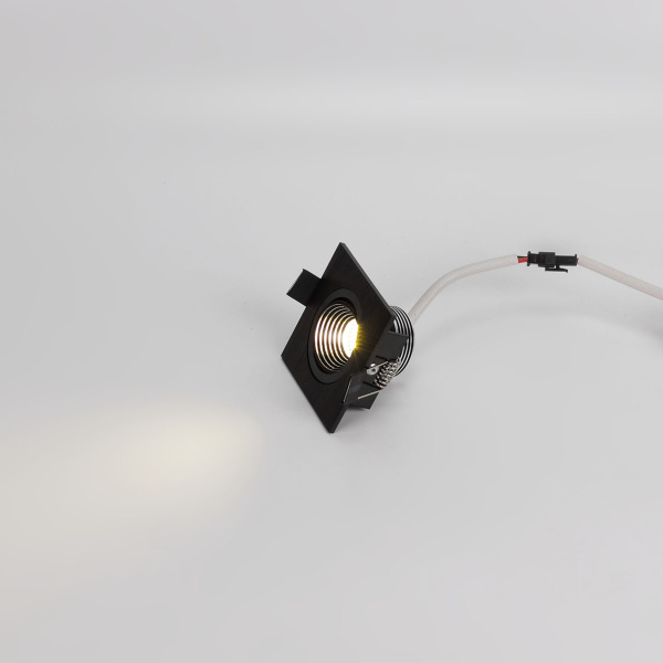 Светодиодный светильник встраиваемый 65 Series Black Square (3W,Day White)