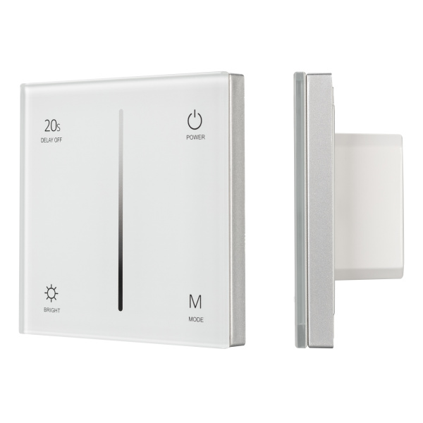 Панель SMART-P36-DIM-IN White (230V, 1.2A, TRIAC, Sens, 2.4G) (Arlight, IP20 Пластик, 5 лет)