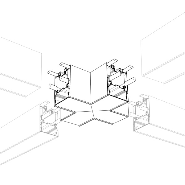 Угол S2-LINE-5470-X90 крестовой (Arlight, Металл)