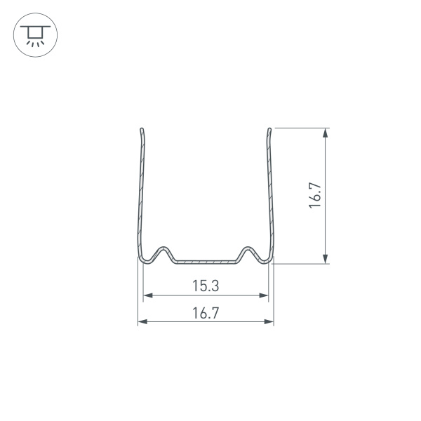 Профиль гибкий ARL-MOONLIGHT-1515-3D-2x500  (Arlight, Металл)
