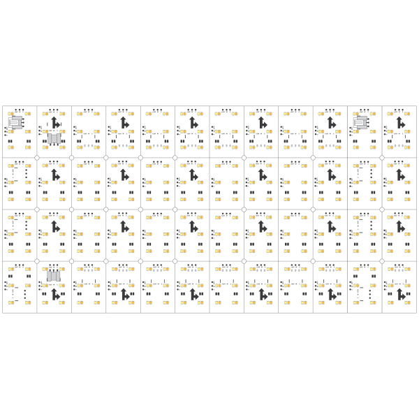 Лист LX-480-2835-576-24V White-MIX CRI90 (240mm, 15W, IP20) (Arlight, -)