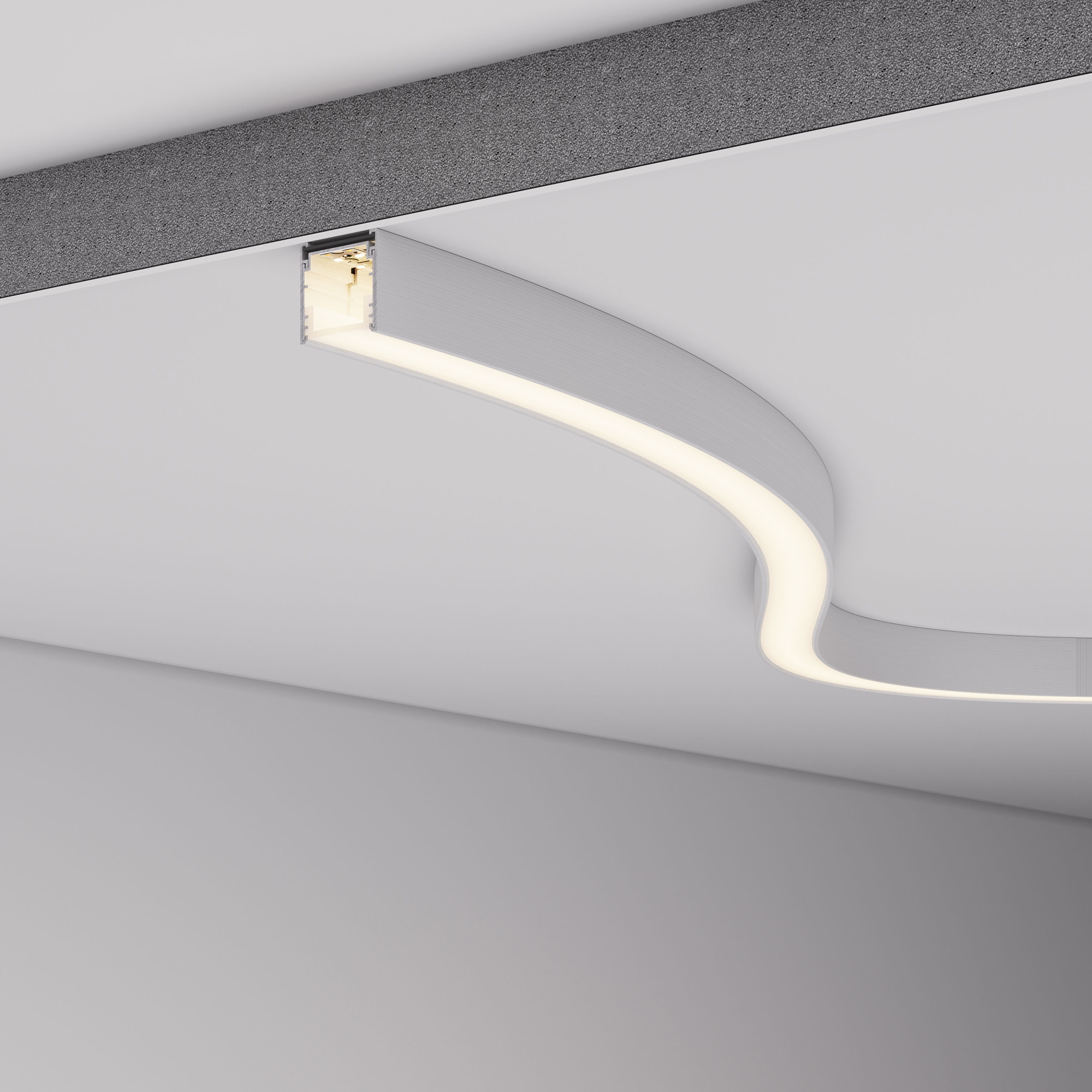 Профиль LINE-3535-BENT-SIDE-2000 ANOD (Arlight, Алюминий)
