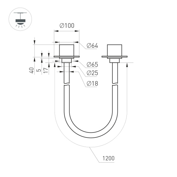 Светильник SP-TROPIC-BUILT-TRIMLESS-R18-L1200-18W Day4000 (BK, 360 deg, 230V) (Arlight, IP20 Пластик, 3 года)