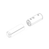 Заглушка ROUND-D36-360 BLACK с отверстием (Arlight, Металл)