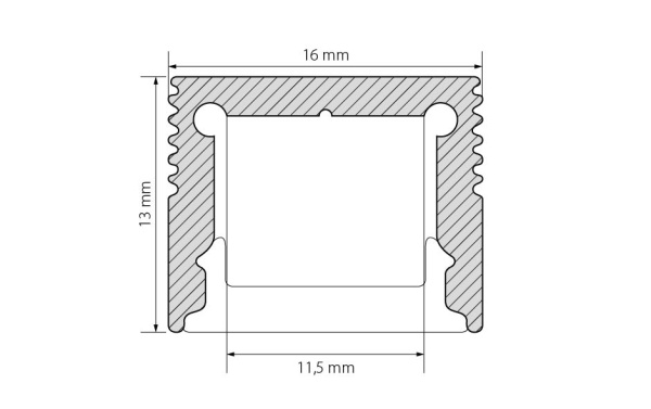 Профиль с экраном SL-SLIM-H13-2500 ANOD+OPAL (Arlight, Металл)