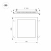 Светильник DL-300x300M-25W White (Arlight, IP40 Металл, 3 года)