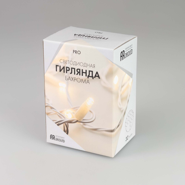 Светодиодная гирлянда ARD-EDGE-PRO-4000x600-WHITE-128LED-MILK-FLASH Warm/Warm (230V, 8W) (Ardecoled, IP65)