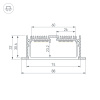 Профиль с экраном SL-LINIA88-F-2500 WHITE+OPAL (Arlight, Алюминий)
