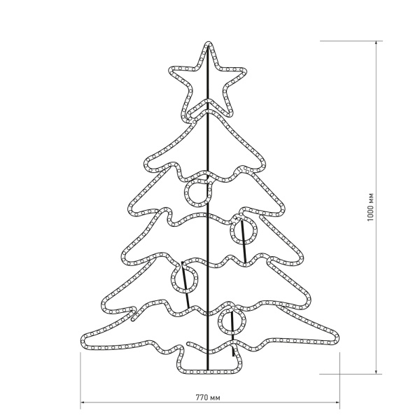 Фигура ARD-FIR-M2-1000x770-432LED (230V, 165W) (Ardecoled, IP65)