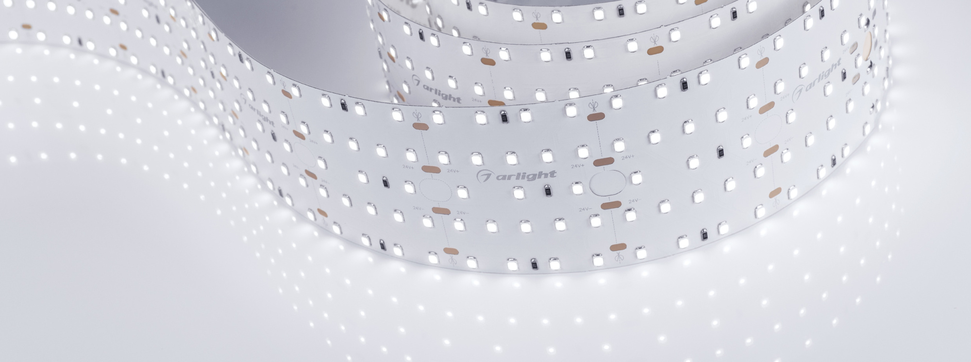 Лента S2-2500 24V White 6000K 59mm (2835, 420 LED/m, LUX) (Arlight, 30 Вт/м, IP20)