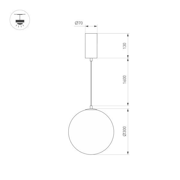 Светильник SP-SILKA-HANG-R300-7W Warm2700 (WH, 330 deg, 230V) (Arlight, IP20, Натуральный шелк, 3 года)