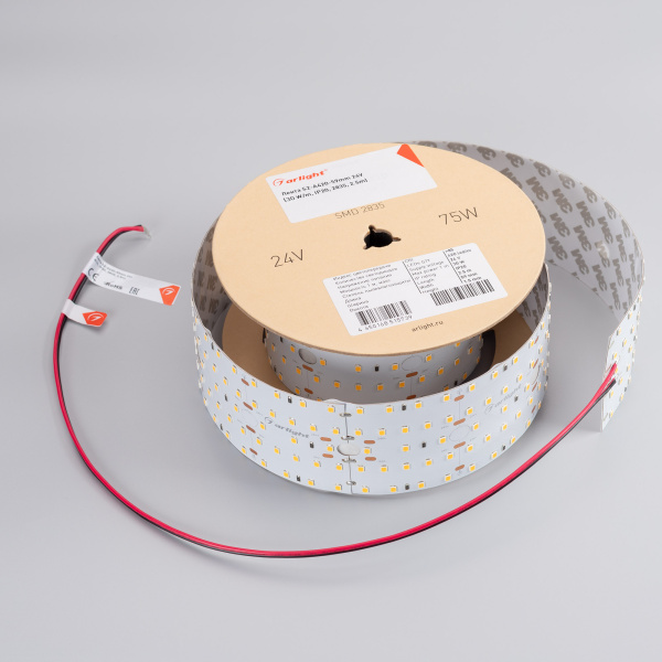 Лента S2-2500 24V White 6000K 59mm (2835, 420 LED/m, LUX) (Arlight, 30 Вт/м, IP20)