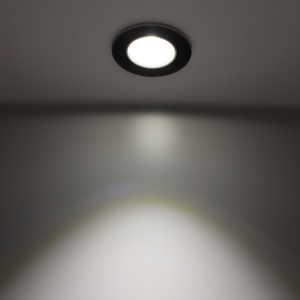 Светодиодный светильник встраиваемый 86 Nest Series Black Round (5W,Day White)