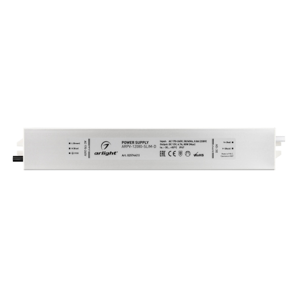 Блок питания ARPV-12080-SLIM-D (12V, 6.7A, 80W) (Arlight, IP67 Металл, 3 года)