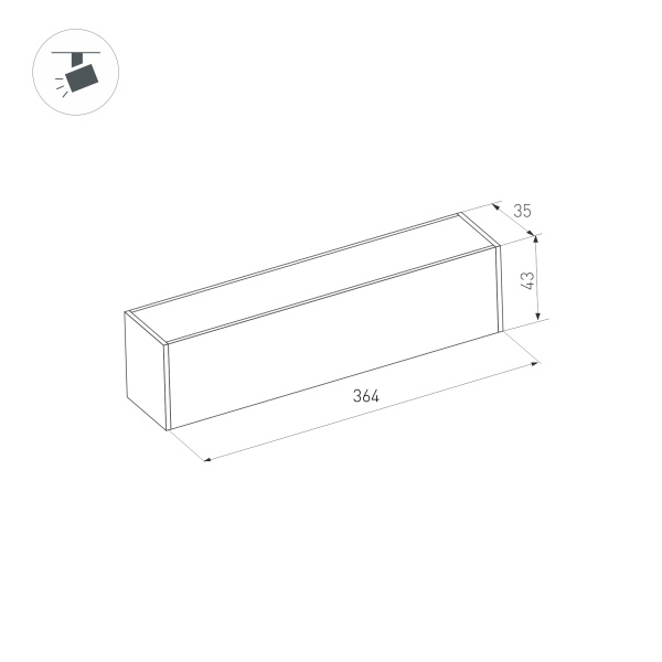 Светильник MAG-DARK-45-L400-12W Day4000 (BK, 20 deg, 24V) (Arlight, IP20 Металл, 3 года)