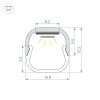 Профиль LINE-D-1515-2000 SQUARE ANOD (Arlight, Алюминий)