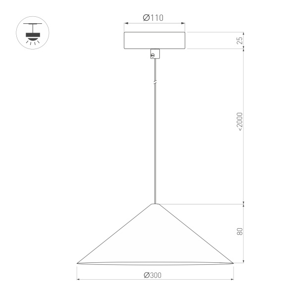 Светильник SP-MAKOTO-R300-10W Warm2700 (BK, 36 deg, 230V, TRIAC) (Arlight, IP20 Металл, 3 года)
