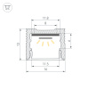 Профиль SL-SLIM-H13M-3000 ANOD (Arlight, Алюминий)