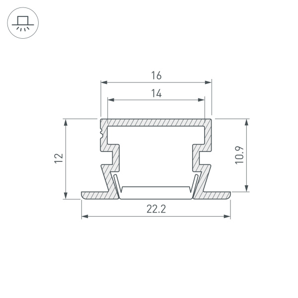 Профиль PDS-FS-2000 ANOD Brown Deep (Arlight, Алюминий)