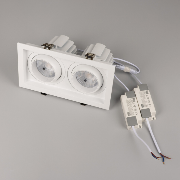 Светильник MS-VORTEX-BUILT-S250x140-2x30W Day4000 (WH-WH, 50 deg, 230V) (Arlight, IP20 Металл, 5 лет)