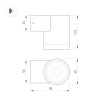 Светильник LGD-RAY-WALL-R65-12W Day4000 (GR, 6 deg, 230V) (Arlight, IP65 Металл, 3 года)