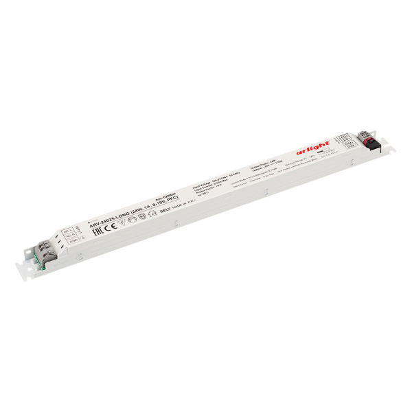 Блок питания ARV-24025-LONG (24W, 1A, 0-10V, PFC) (Arlight, IP20 Металл, 2 года)