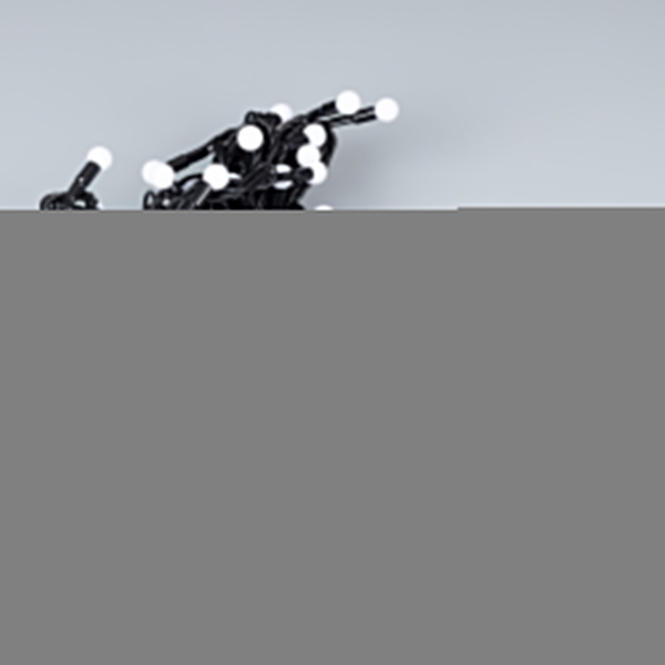 Светодиодная гирлянда ARD-BALL-CLASSIC-D13-5000-BLACK-50LED WARM (230V, 3.5W) (Ardecoled, IP65)